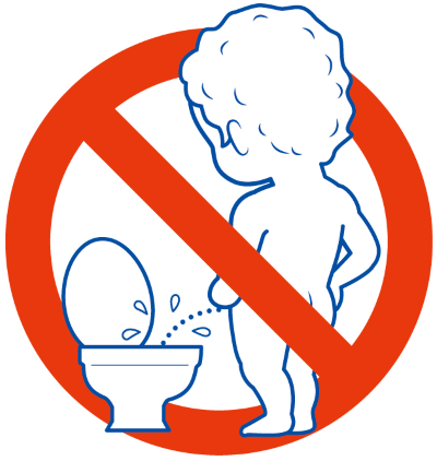 トイレの立ち小便禁止