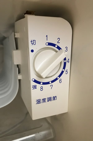 冷蔵庫の温度設定
