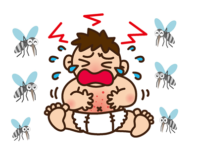 蚊に刺されて泣く赤ちゃん